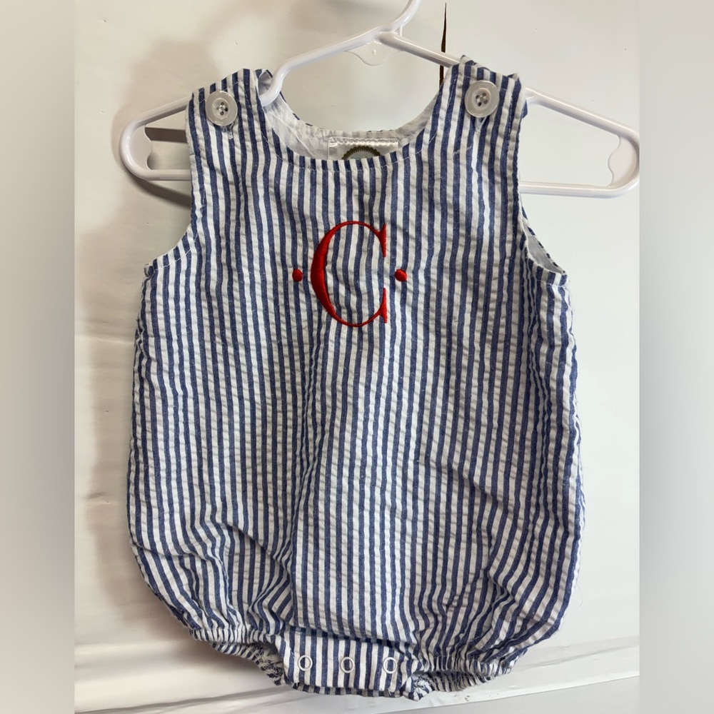 Blanks Boutique “C” Embroidered bubble Size 6M